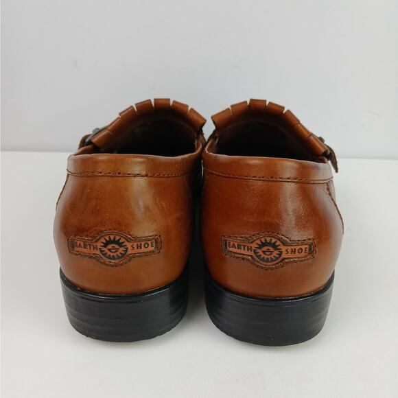 Earth Shoe Comfort First SZ 9.5 Wide Genuine Leather Loafer In Sable Brown - Picture 4 of 10